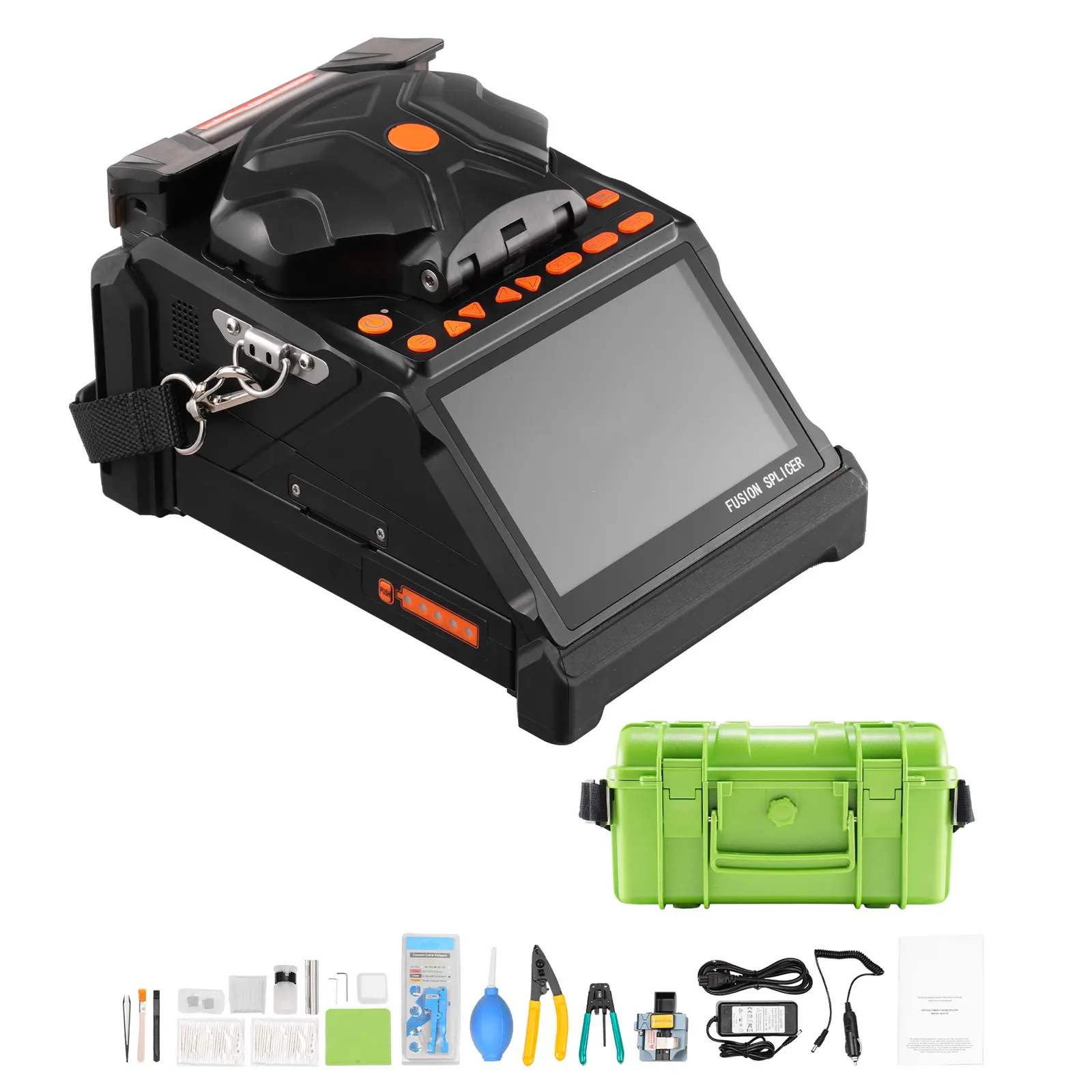 Fiber Fusion Splicer 6 Motors, 7800 MAh Battery Capacity, All-in-One Kit, User-Friendly Designs