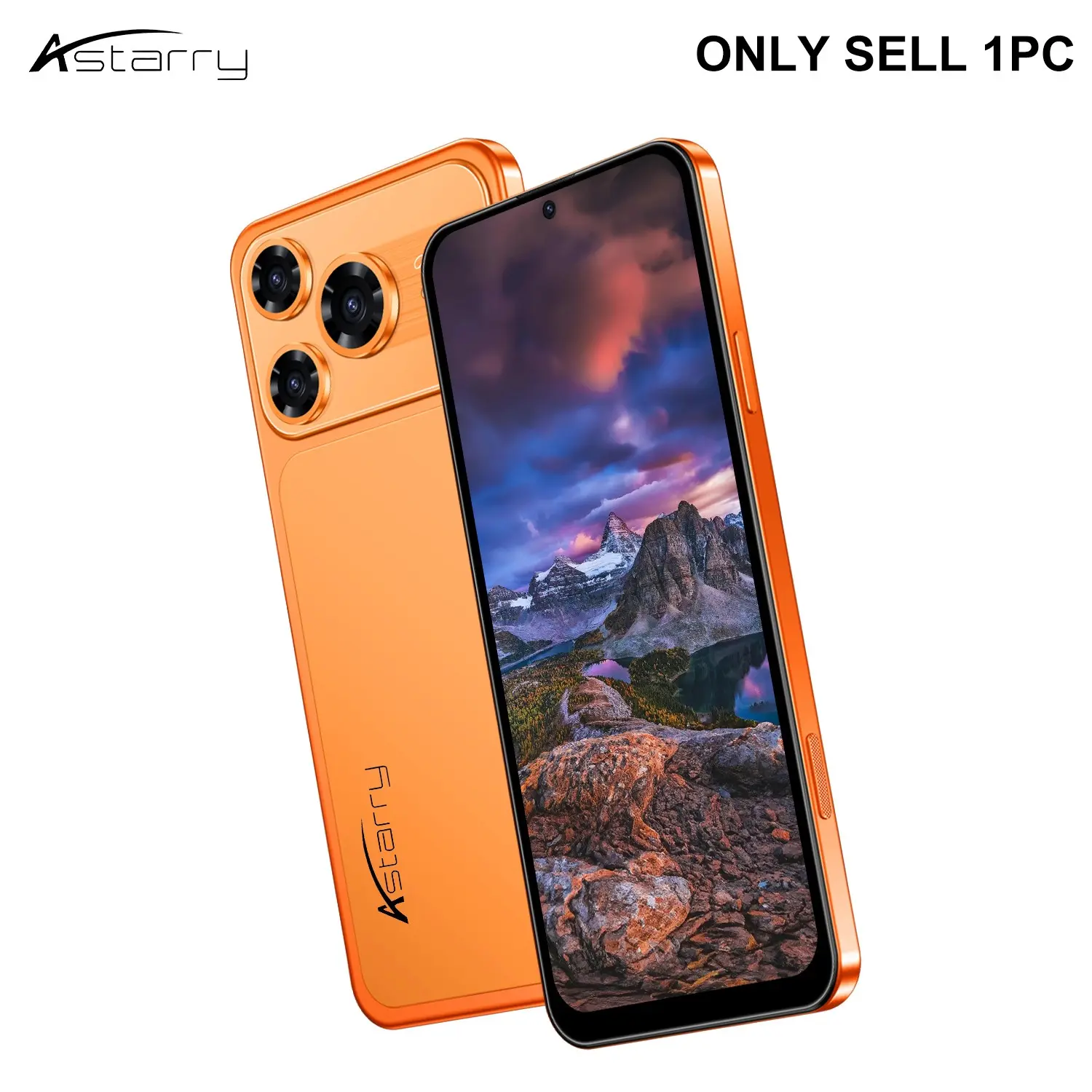 Astarry-18 Pro Max smartphone with 3GB+32GB storage, 6.56-inch large screen, global unlocking, 4G network, 2MP+5MP, Android 10 MTK6739, dual SIM, dual standby, and one click camera button smartphone