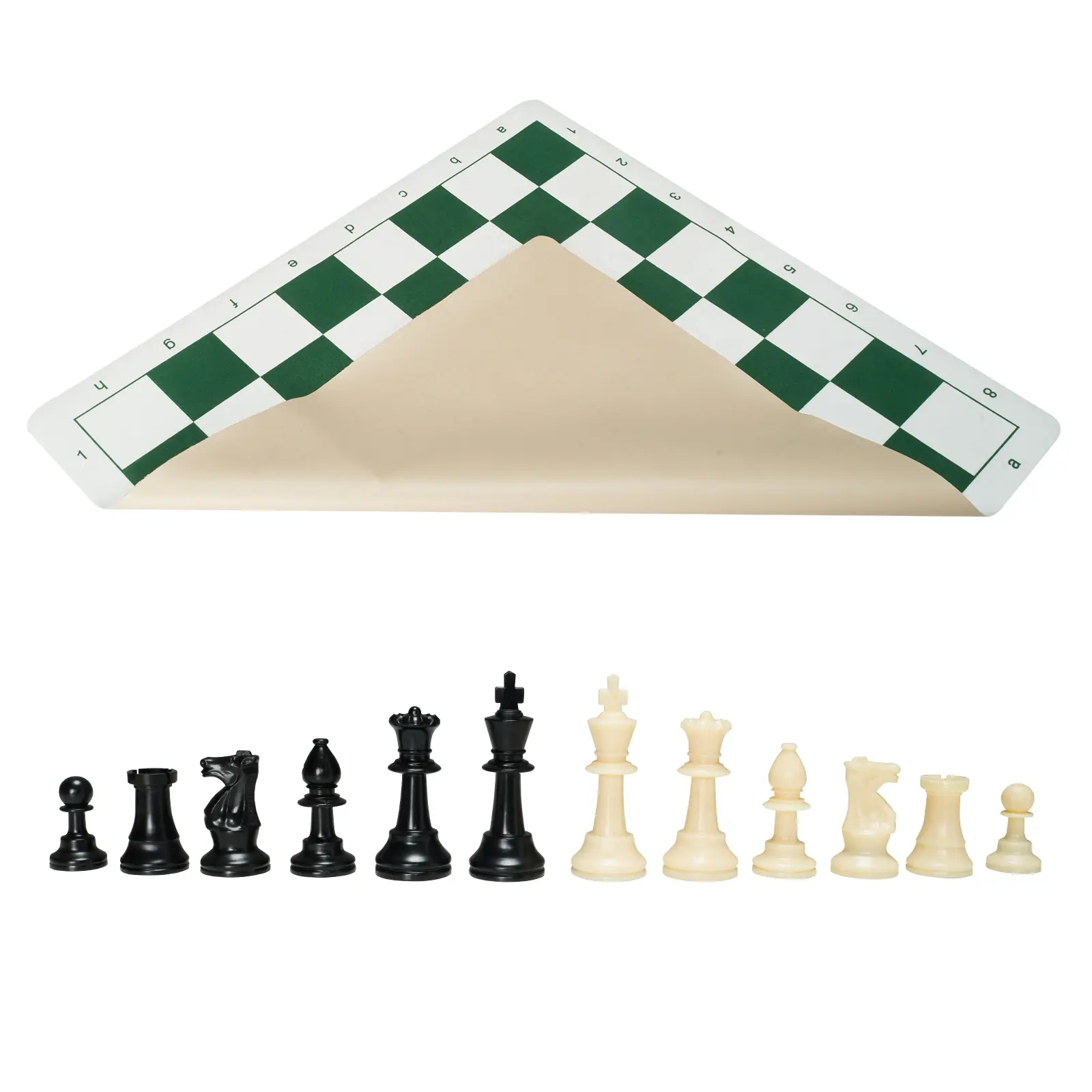 Tournament Chess Set, Roll Up Beginner Chess Board, Multiple Ways to Enjoy Fun, Portable Travel Chess Board Gift for Adult Kid Family