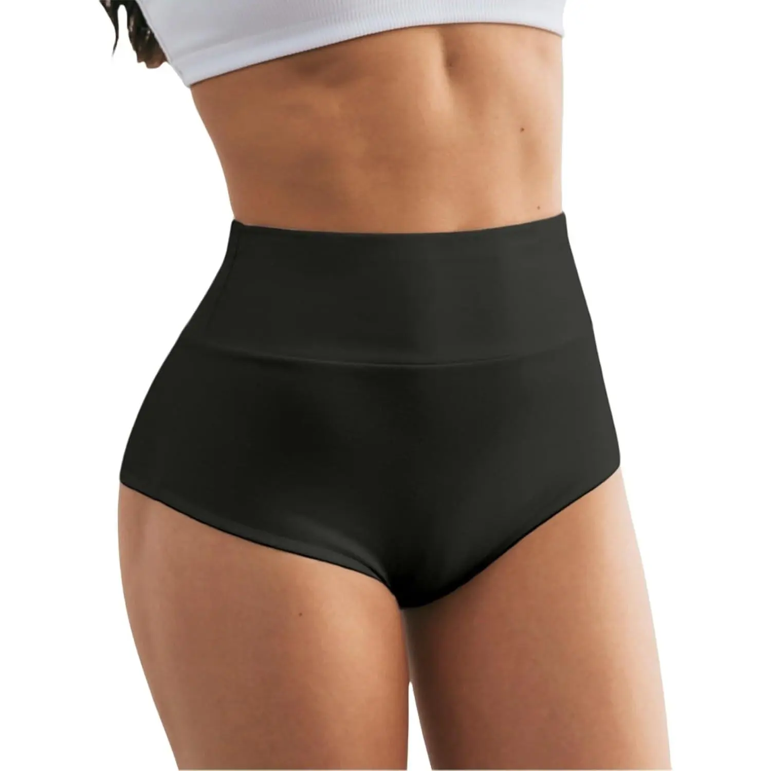 Women's High-Waist Butt Lift Bottom Lifting Shorts, Butt Enhancer Workout Dance Gym Rave Hot Pants, Gym Fitness, Four-Way Stretch