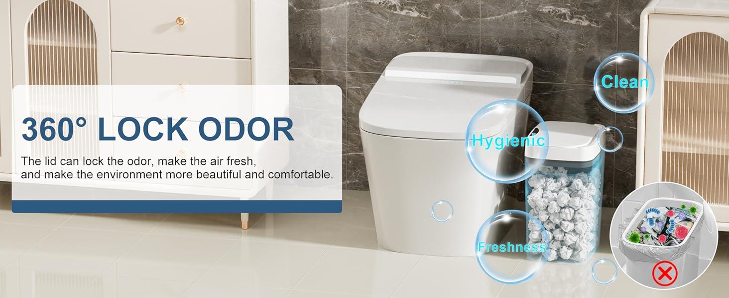 J.C 2 Pack 2.7 Gal Bathroom Trash Can with Lid, Automatic Trash Can Small Garbage Can Touchless, Slim Motion Sensor Waterproof Plastic Trash Bins for Bedroom Office Kitchen Toilet J.C 2 Pack 2.7 Gal Bathroom Trash Can with Lid, Automatic Trash Can Small Garbage Can Touchless, Slim Motion Sensor Waterproof Plastic Trash Bins for Bedroom Office Kitchen Toilet