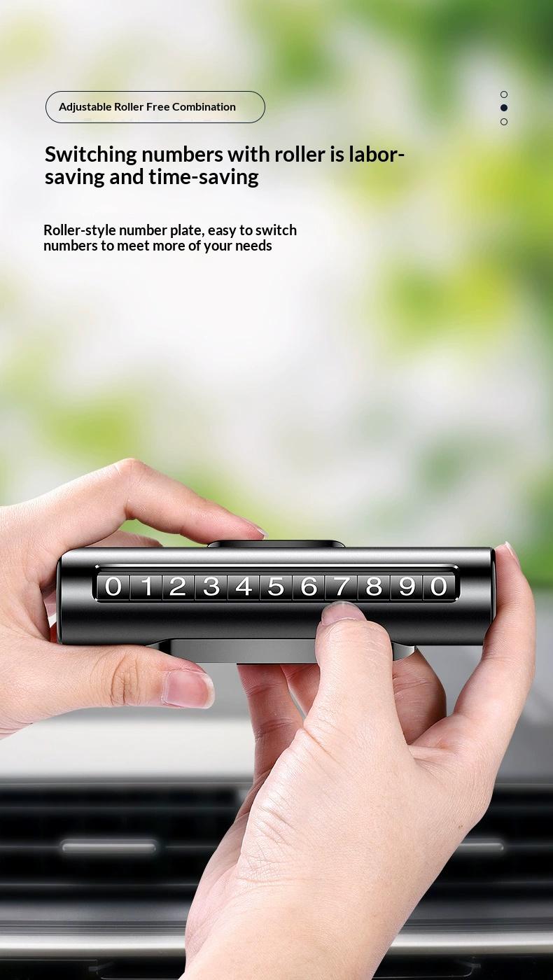 Creative car accessories temporary parking sign, car number plate, hidden parking license plate