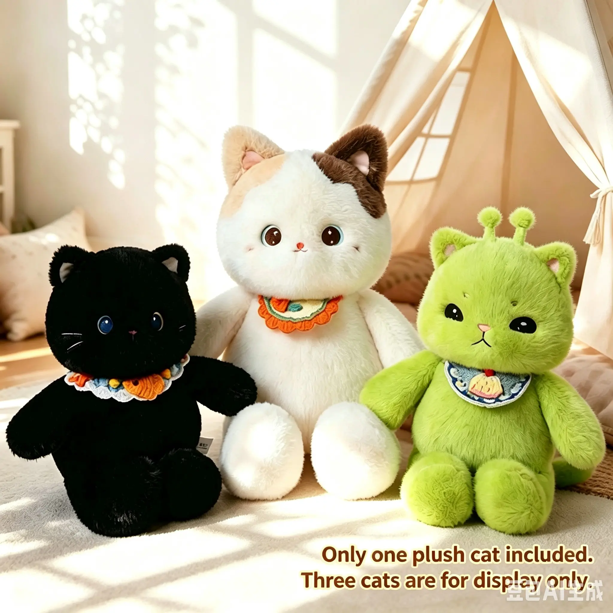 40cm Plush Cat Toy with Hat, Soft and Fluffy, Ideal Gift for Cat Lovers, Room Decor, Kids Birthday, Graduation, Wedding, Christmas