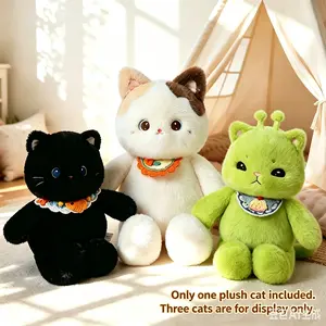 40cm Plush Cat Toy with Hat, Soft and Fluffy, Ideal Gift for Cat Lovers, Room Decor, Kids Birthday, Graduation, Wedding, Christmas