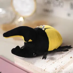 New 1PC 10cm Cute Cartoon Insect Beetle Doll Plush Doll Keychain Insect Bag Pendant Send Friends Birthday Christmas Gift
