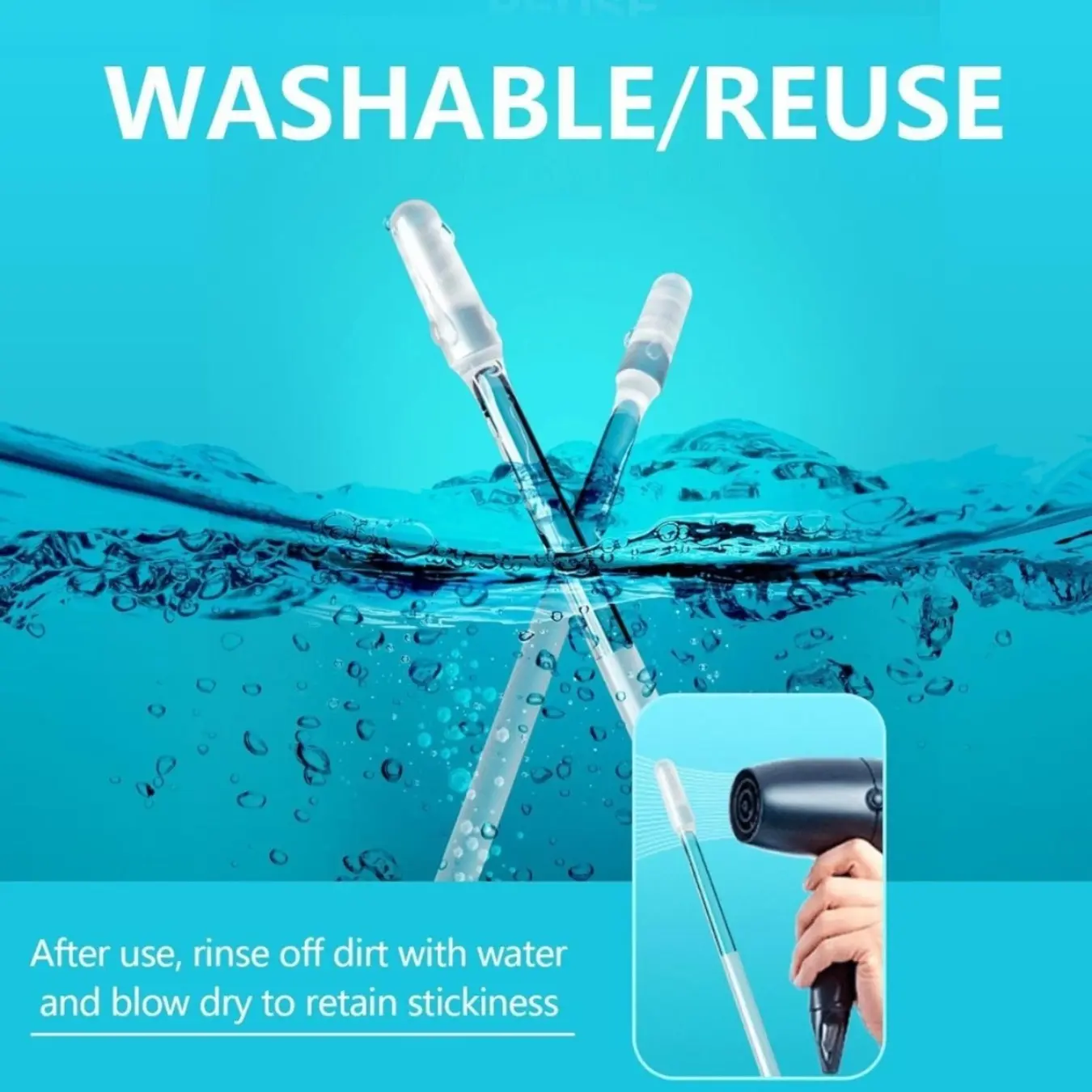 24 PCS Earwax Removal Adhesive Swabs, Ear Wax Remover, Reusable Sticky Soft Head Ear Swabs, Adhesive Ear Wax Removal Tools for Child and Adult and Pet, Sticky Ear Cleaning Stick, Ear Cleaner Sticky Pick, Sticky Ear Cleaner