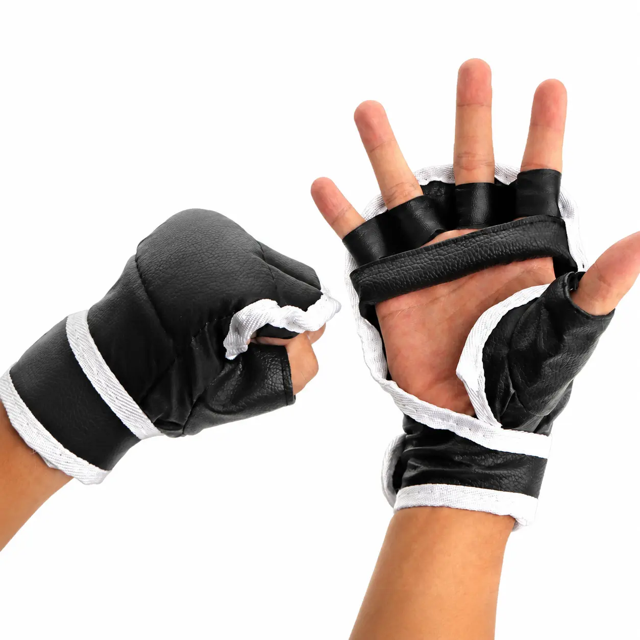 Half-Finger Combat Training Gloves for Boxing, Sanda, and Martial Arts – Breathable Mesh Palm, Reinforced Knuckle Padding, Lightweight Design for Sparring, Bag Work, and General Fitness Use