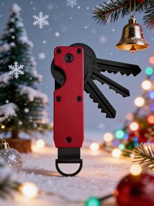 minimalist design keychain, compact holder for 2-6 keys, fashionable metal key organizer for daily commute