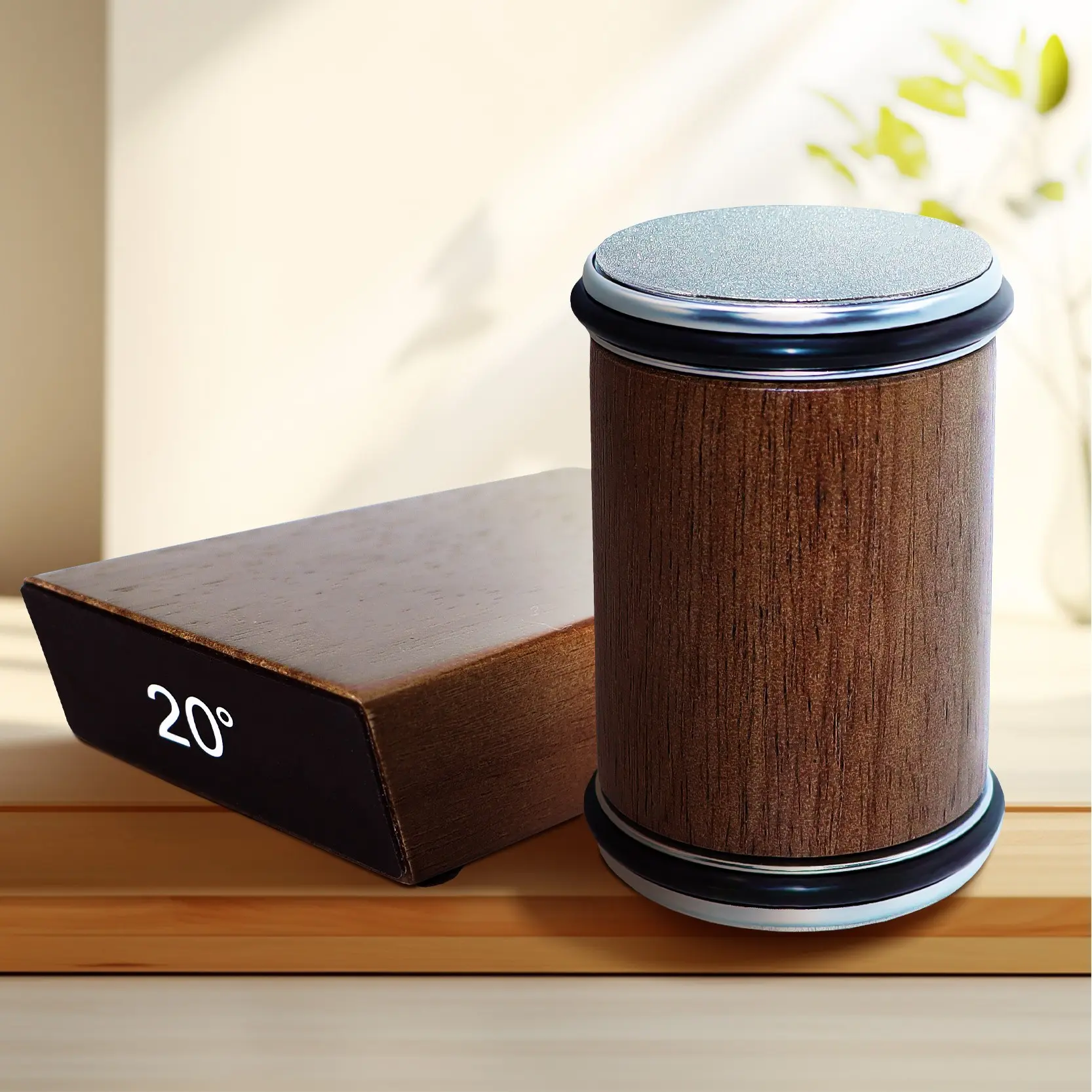 Wooden Rolling Knife Sharpener, 15° and 20° Angles, Essential Kitchen Tool, Kitchenware, Manual Operation, Portable, Perfect Gift for Men and Women