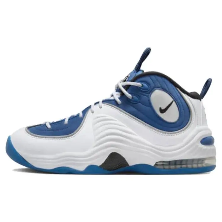 Nike Penny 2 Atlantic Blue Leather Retro Basketball Shoes for Men and Women with Cushioning, Traction, and Durability Verifiable, with credentials and supporting global authentication