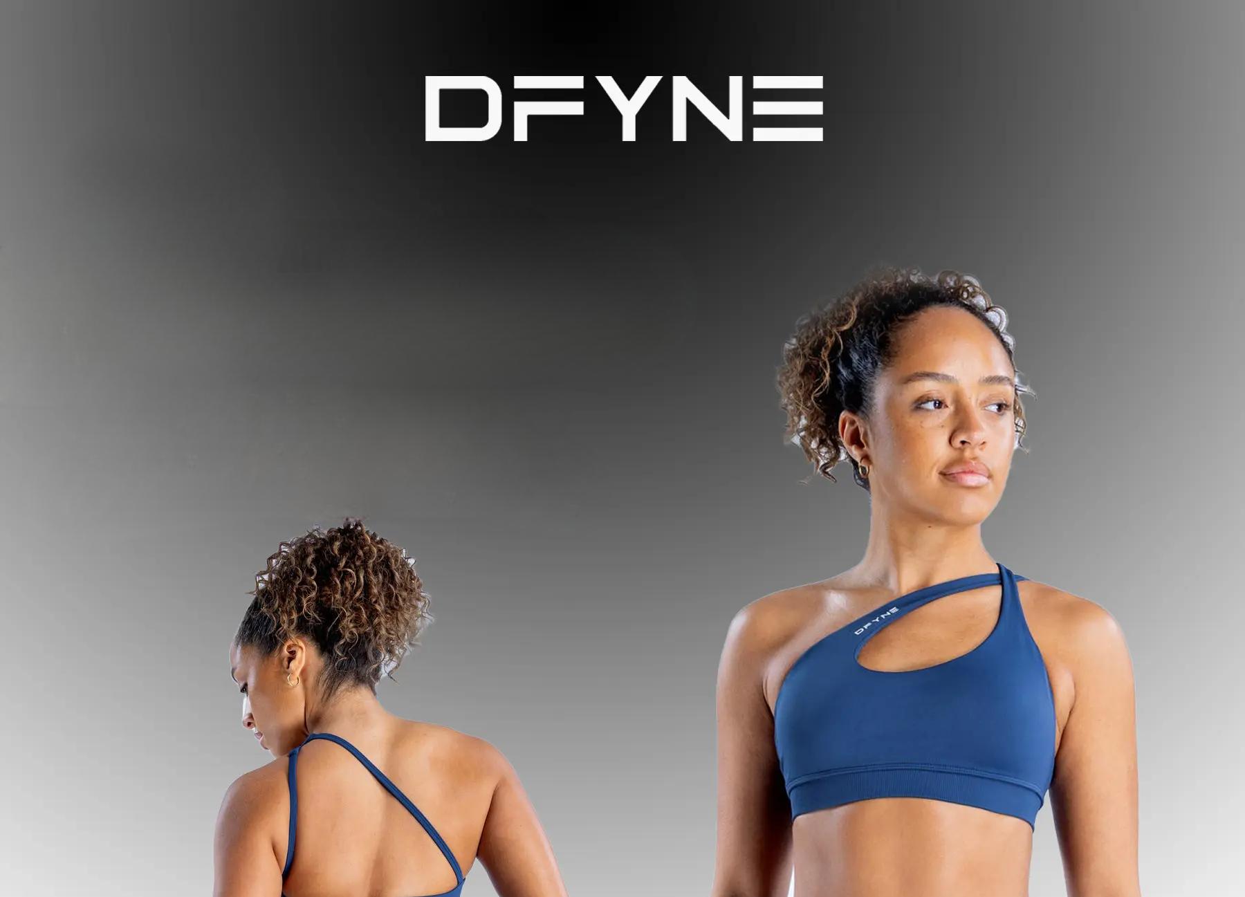 DFYNE Impact Asymmetrical Design Sports Bra for Women, Gym and Yoga