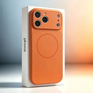 17 Pro Max-Style Magnetic Protective Phone Case Protector, Suitable for iPhone 17, 16, 15, 14, 13 Pro Max Plus, MagSafe-Compatible, Full Camera Lens Protection, Drop-Resistant, Shockproof