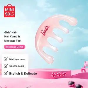 Barbie 5 Claw Meridian Massage Comb, Pink Resin Scalp Massager for Head Neck Face, Stress Relief Hair Growth Comb, Cute Barbie Hair Tool for Girls#Summervibes