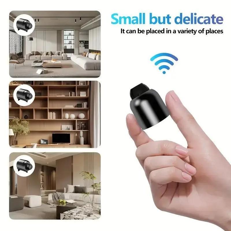 Wireless WiFi Camera with Infrared Night Vision, 1080P HD Home Security Cam, Mobile APP Connection, Micro SDHC Support, No Battery Included
