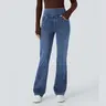 Halara Flex™ High Waisted Pockets Washed Casual Bootcut Jeans