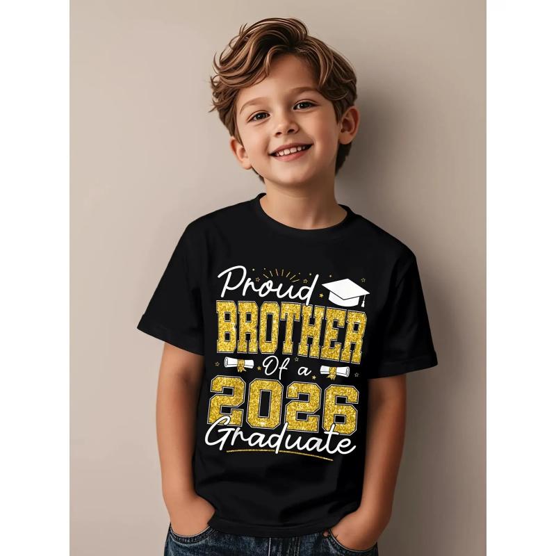 Humorous And Stylish T-Shirt for Kids Celebrating a Proud Sibling of a 2026 Graduate