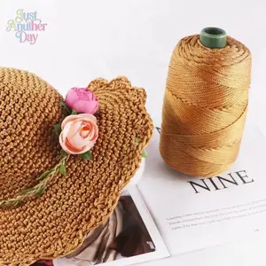 Colorful Ice Silk Crochet Thread DIY Handmade Yarn For Summer Hat Storage Basket Craft Supplies