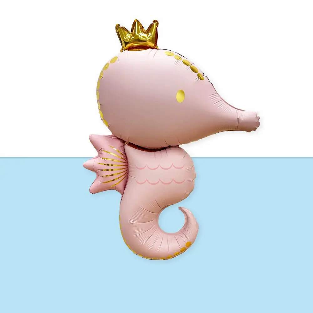 Ocean Theme Party Balloons, Seahorse Shell Starfish Aluminum Foil Balloon Set, Birthday Wedding Decoration, Dreamy Party Props, Balloon Party Supplies