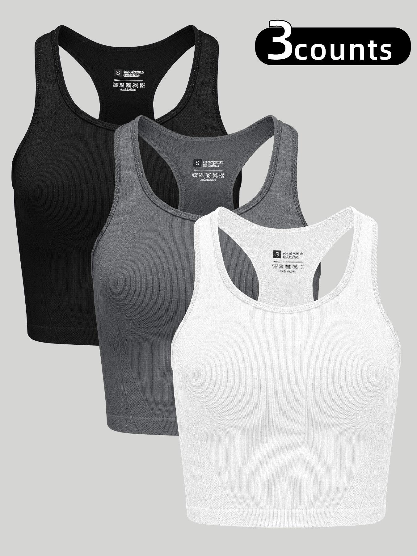 Women's Scoop Neck Sports Vest, Quick Drying Sports Tank Top for Yoga Gym Workout Running, Ladies Sportswear Clothing for Fall, Breathable Workout Tops
