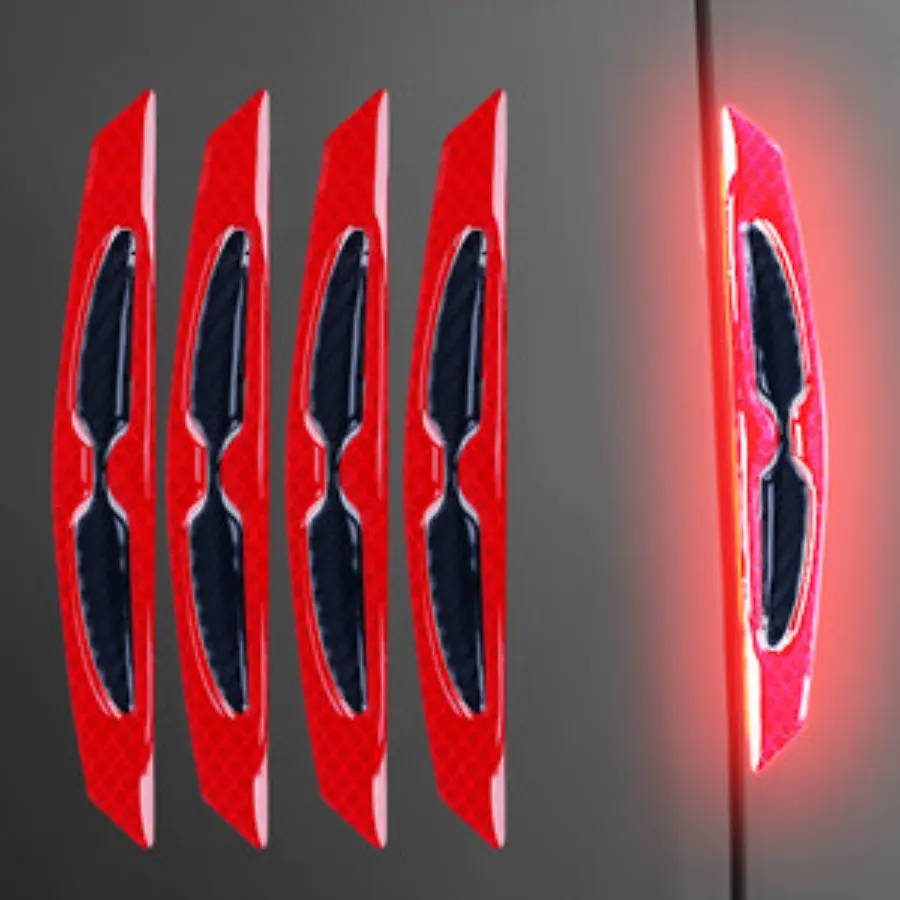 Purple Collective Carbon Fiber Reflective Car Strips - Universal Auto Door Side Collision Protection, Bumper Blades, Body Warning Decorations, Car Accessories