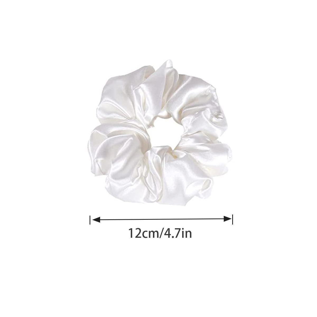 Cozy Room Accessories Solid Color Satin Pillowcase without Filler, 4 Counts Home Accessories Including 2 Pillowcase & 1 Hair Ring & 1 Eye Mask, Room Decor, Valentine's Day Gift