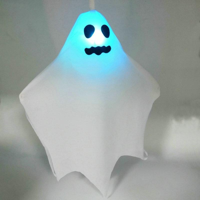 Manufacturer wholesale Halloween props, white ghost lights, decorative bar and haunted house decoration items, scary white ghost costumes