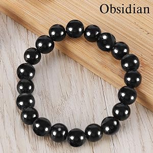 Triple Protection Bracelet, Tigers Eye - Black Obsidian and Hematite Beaded Bracelets for Men Women, Tourmaline Spiritual Natural Crystal Stone Luck Bracel Triple Protection Bracelet, Tigers Eye - Black Obsidian and Hematite Beaded Bracelets for Men Women, Tourmaline Spiritual Natural Crystal Stone Luck Bracel