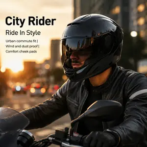 AD Flip Up Motorcycle Helmet 3C DOT Certified Unisex All Season Full Face E-bike Riding Safety Helmet