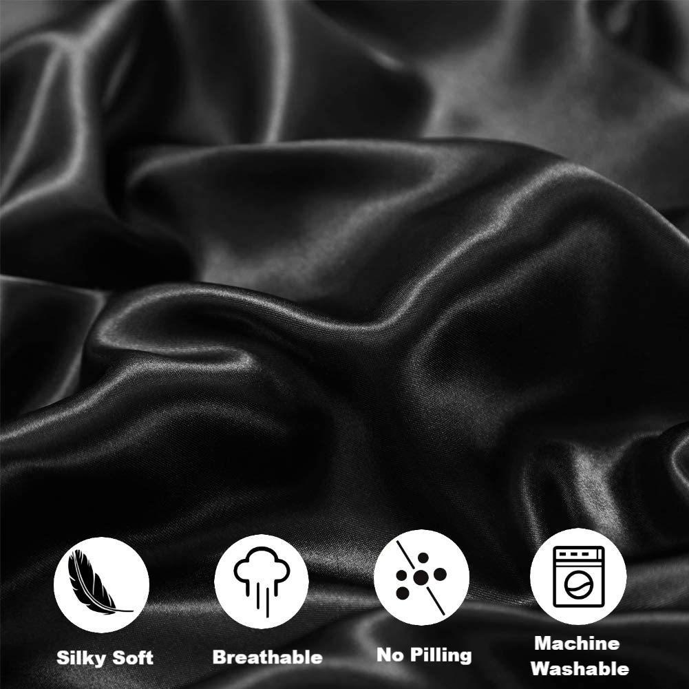 Solid Color Soft Satin Bedding Set, Including 1 Count Duvet Cover & 1/2 Counts Pillowcase without Filler, Soft Comfortable Bedding Set for Home Bedroom