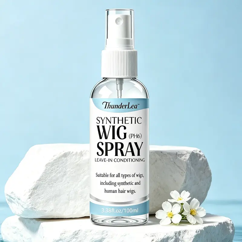 Synthetic Wig Leave-in Conditioner Spray, Hydrating & Gentle Cleansing, Extends Wig Lifespan, pH 6, with Coconut Oil, Anti-Frizz, Soft & Silky, Haircare Product, Hair Products | 3.38 fl oz / 8.45 fl oz