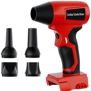 Cordless Dust Blower Compatible with Milwaukee M18 18V Battery, Handhled Leaf Blower Electric Compressed Air Duster Turbo Jet Fan with Nozzles for Blowing Leaves and Dust（battery-free）
