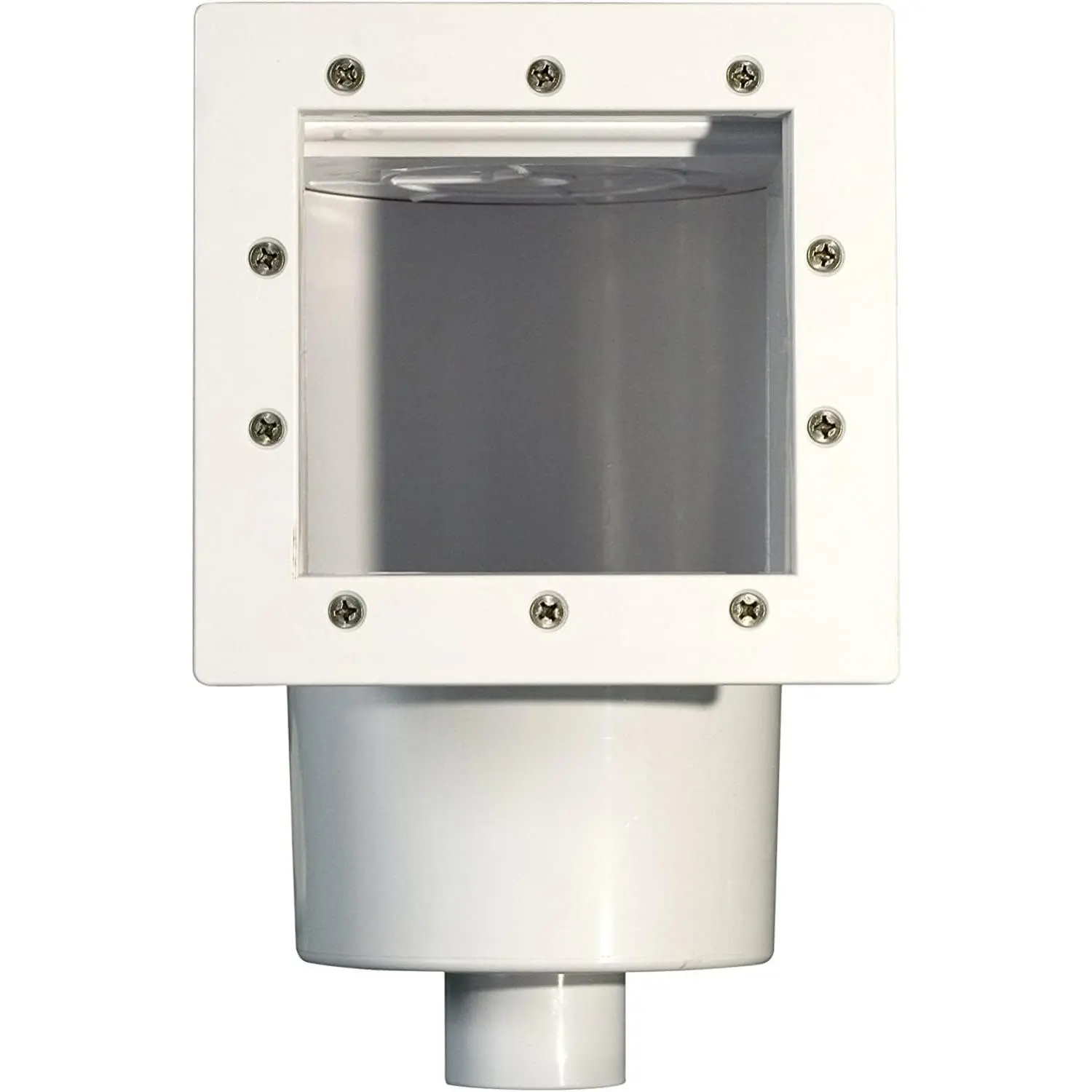 Standard Complete Thru-Wall Skimmer Kit for Above-Ground Swimming Pool, White