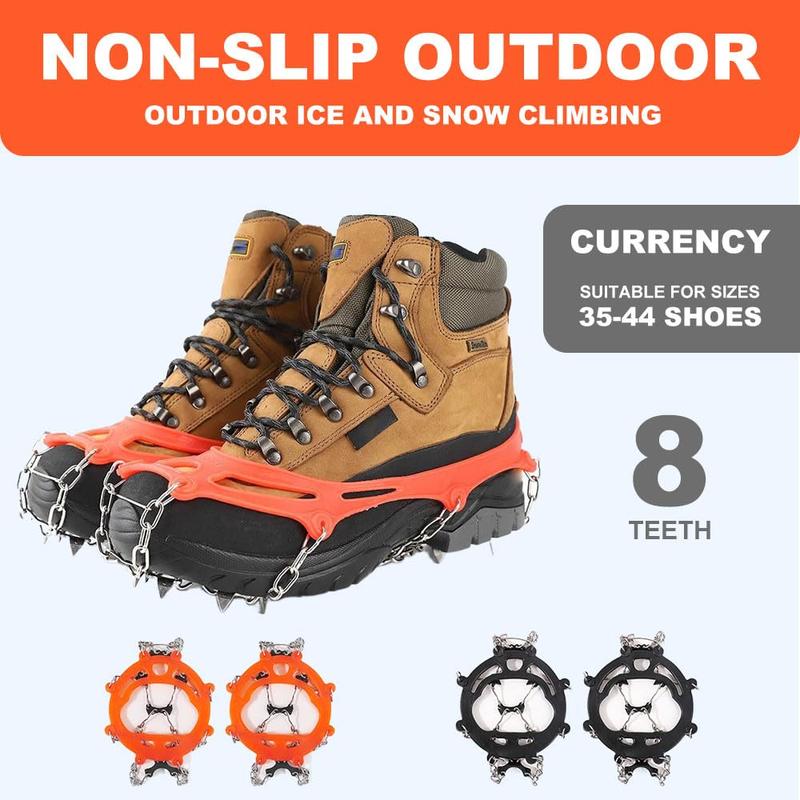 8-claw ice cleats for winter shoes and boots