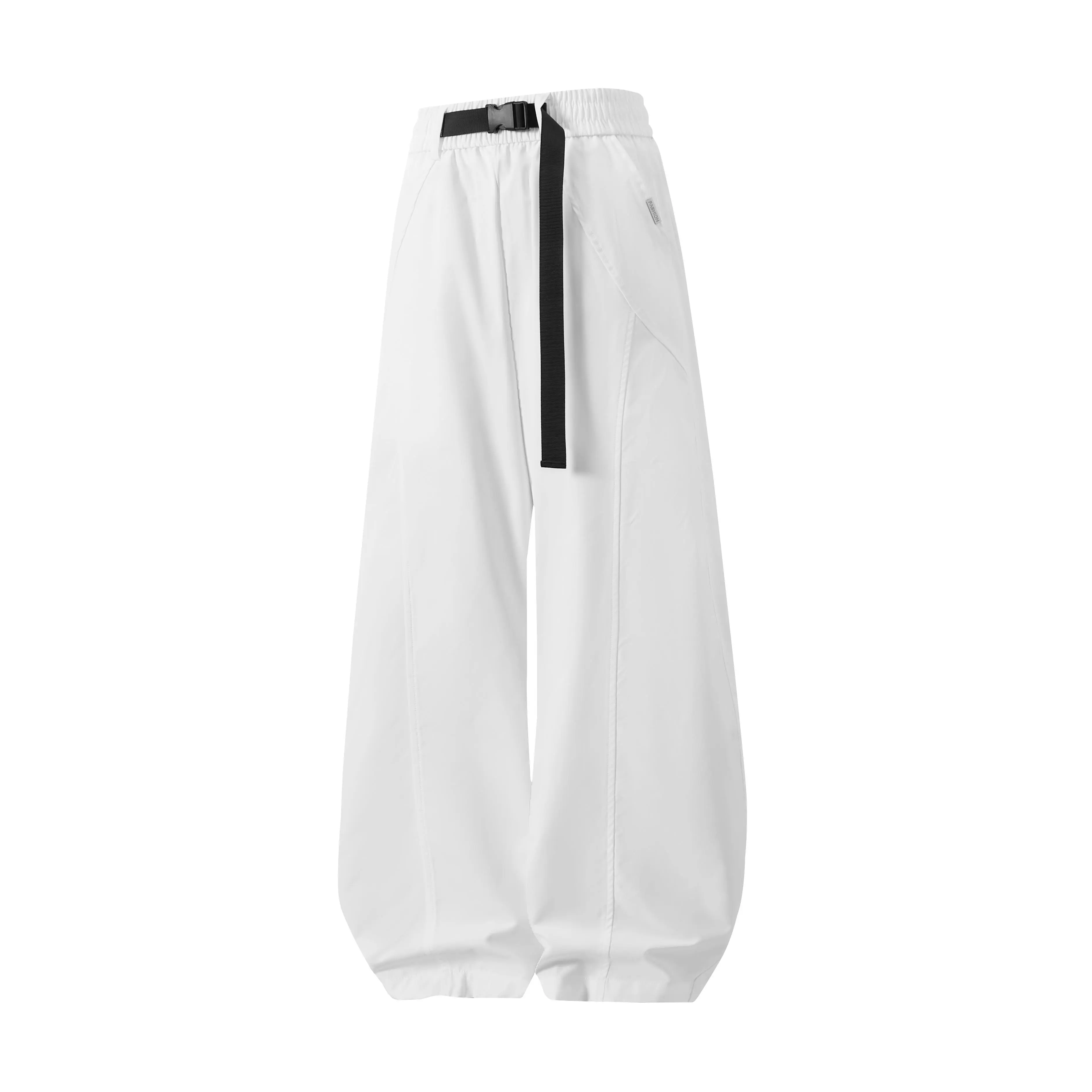 Women's Y2K Trendy Techwear Parachute Pants 3-Pack - High-Waist Oversized Baggy Womenswear Bottoms with Belt, Casual Streetwear for Daily OOTD & Outings, Bottom gauchos double waisted Stretch palazzo Flared Cargo Yoga SoftMotion Fitness loose women