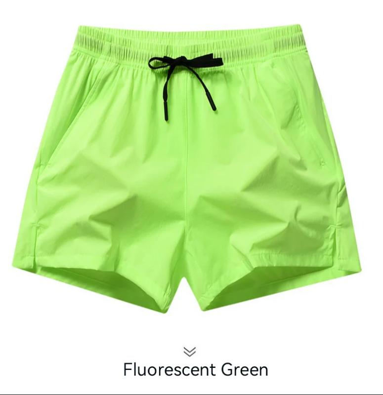 Kyn Apparel Summer Men Ice Silk Shorts Quick Drying Running Gym Pants Homme Surf Ventilate Drawstring Casual Outdoor Sport Couple Short