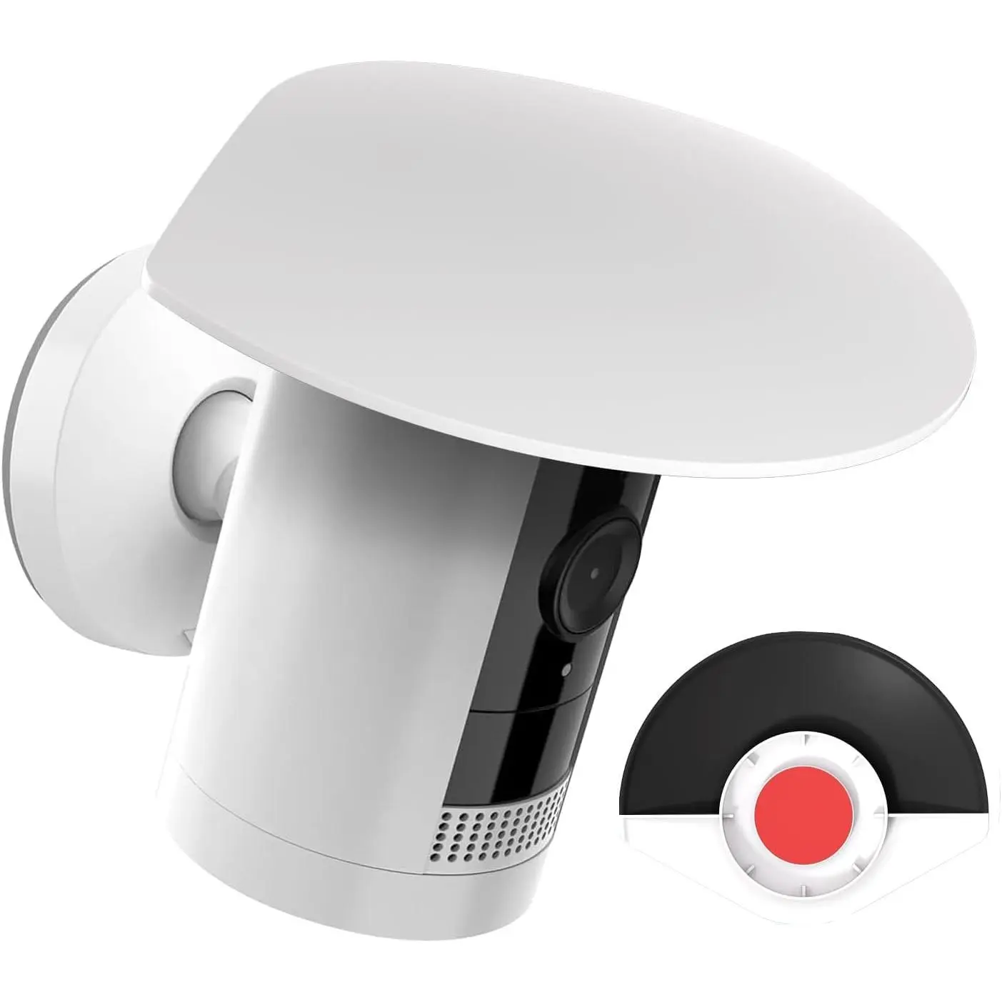 Sun Rain Shade Camera Cover Compatible with Ring Outdoor Cam Plus/ Ring Stick Up Cam / Plug-In, Camera Shield Protective Case for Resistant UV, Weatherproof, Easy to Install (White)