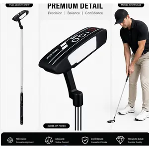 CRESTGOLF 36-Inch Men's Putter｜Universal Design, Black Grip - Enhances Swing Stability for Tournament Training