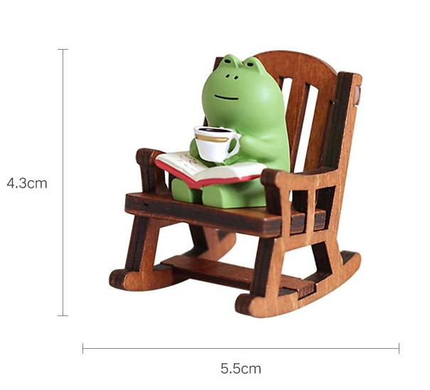 Frog Rocker Chair Cute Healing Small Decoration Office Desktop ...