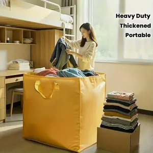 Extra-large capacity and thickened moving bag, equipped with reinforced handles - heavy-duty waterproof Collapsible Storage Organizer bag, with foldable and portable design, is an ideal gift for students and professionals (multiple sizes available)