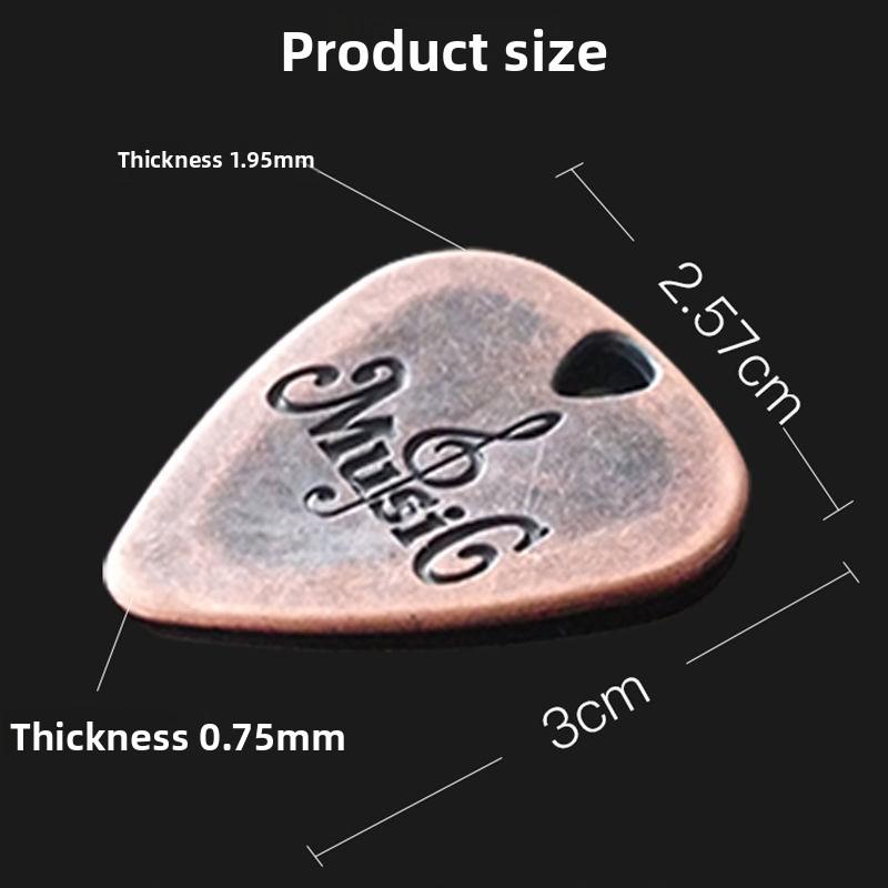 3-piece Set (color Varies) Electric Guitar Picks, Zinc Alloy Guitar Picks, Stainless Steel Metal Guitar Picks, Bass Picks, Guitar Picks