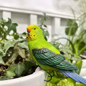 Colorful Resin Parrot Statue, Hanging Macaw and Budgie Decor, Indoor Outdoor Planter Ornament, Creative Home Decoration Gift