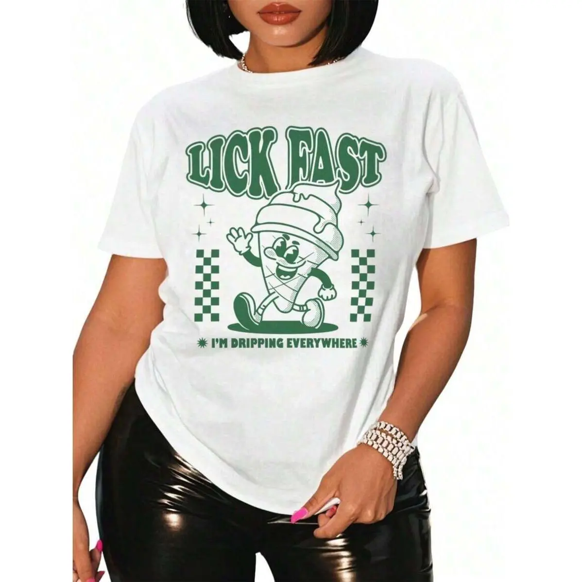 Plus Size T Shirt, Lick Fast I'm Dripping Everywhere, Inappropriate Shirt, Naughty Bachelorette Party Tee, Girls Trip Shirt, Unhinged T-Shirt, Offensive Shirt, Oversize Style Shirt For Women, Perfect For Holiday Parties Or Gift Giving
