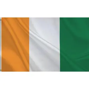 Ivory Coast Flag 5x8FT,Heavy Duty 100D Polyester,Vivid Colors,Ivorian Cote D'Ivoire Flags with 2 Brass Grommets for Indoor Outdoor. (5x8)