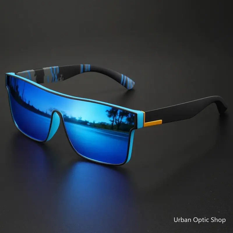 One Piece Lens Colorful Sports UV400 Anti Glare Sunglasses Trendy Cycling Hiking Streetwear Shades Unisex