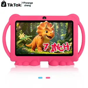 7 Inch Student Touchscreen Android Tablet PC Latest Model, Integrated Learning System & Parental Control, Dual Camera, Shockproof Case, Kids Gift, Blue, Android Wifi Tablet