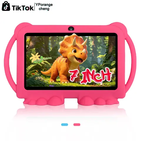 7-Inch Student Touchscreen Android Tablet PC, Digital Tablet, Integrated Learning System & Parental Control, Dual Camera, Blue Shockproof Case, Kids Gift, Android WIFI Tablet