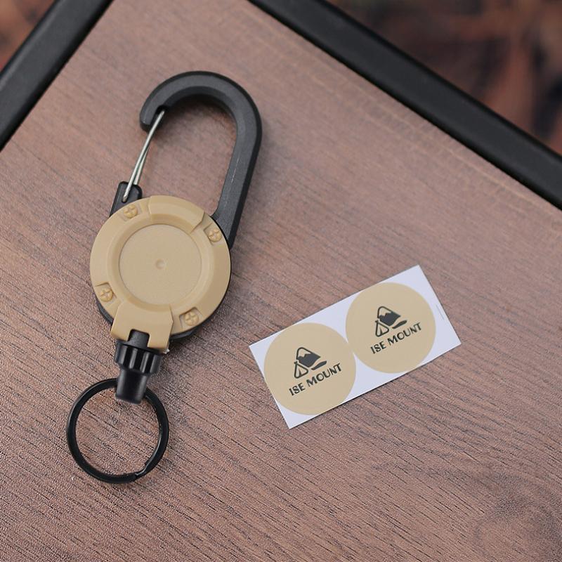 Outdoor 3-in-1 Retractable Keychain with Steel Wire – Carabiner, Magnetic Lock, Multi-Purpose for Hiking, Camping, Fishing & Commuting