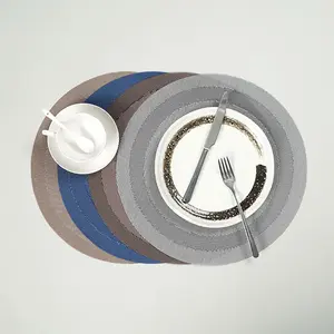 Round Western PVC Placemat, Heat Resistant for Hotel & Home Use