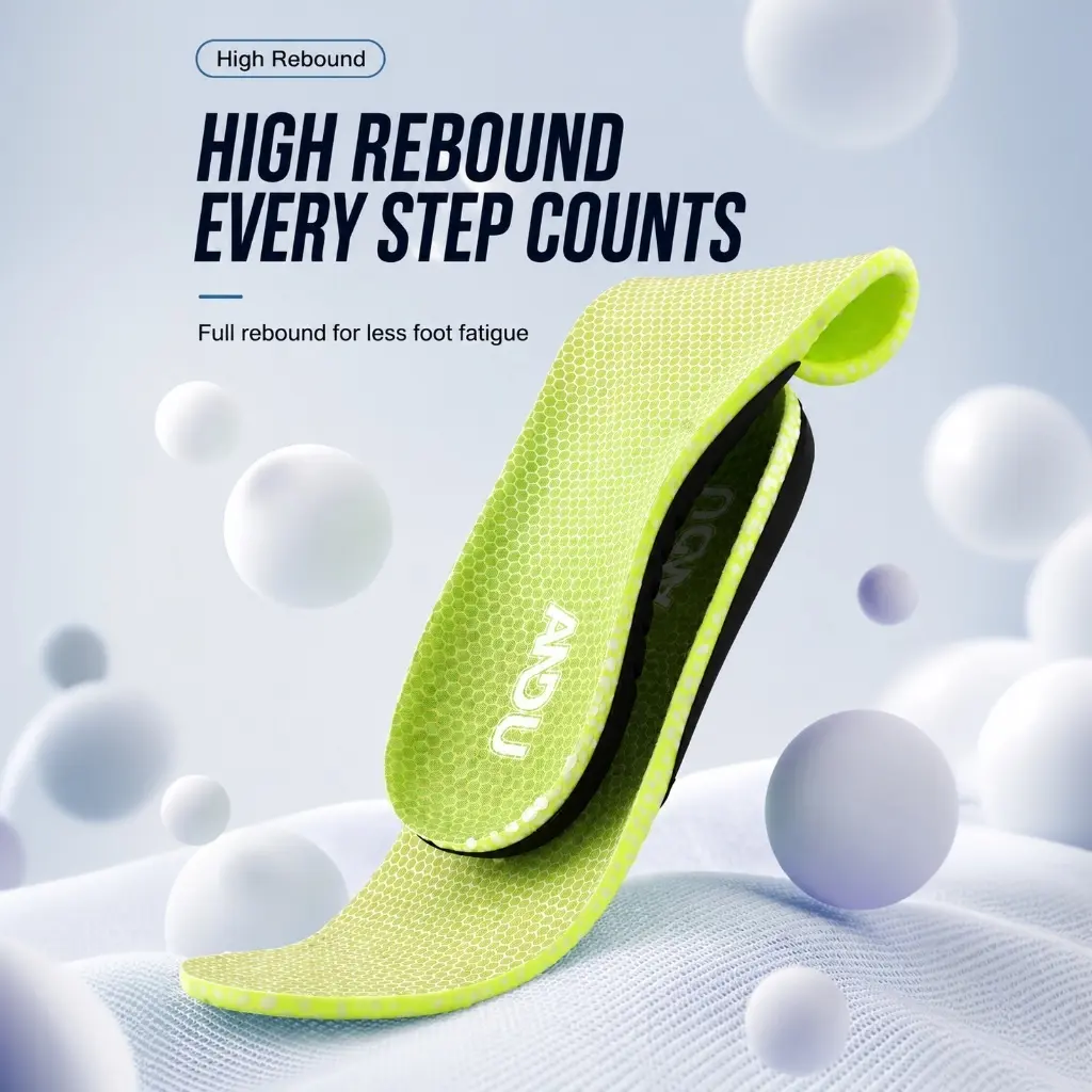Unisex Orthotic Arch Support Insoles - Odor-Resistant, Sweat-Absorbing, Breathable, Shock-Absorbing Shoe Accessories