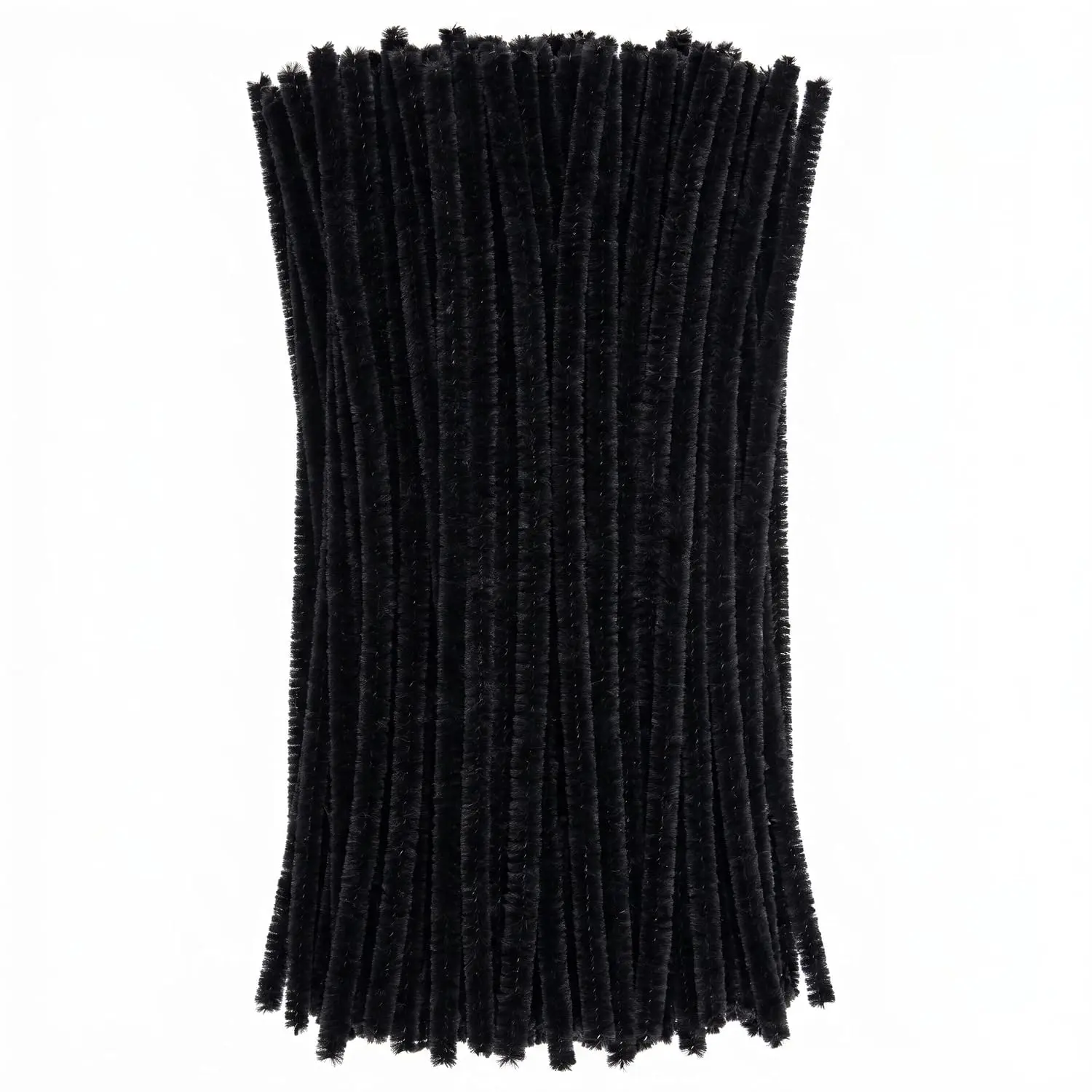 Black Craft Pipe Cleaners (80 Pack) Chenille Stems for Hair lcos DIY Art Craft Decorations Creative (0.24 x 12 Inch)